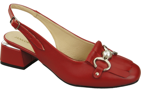 Damenschuhe Rot Sandalen mit Fransen verziert Naturleder 208 ElitaBut