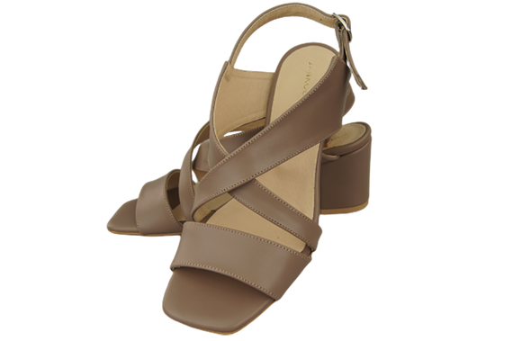 Damenschuhe Cappuccino Sandalen Naturleder 149 ElitaBut