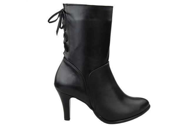 Damenschuhe Stiefeletten Frühling/Herbst, Naturleder, Schwarz 978 L ElitaBut