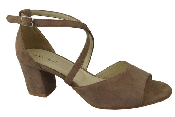 Damenschuhe Cappuccino-Sandalen, Naturleder, Wildleder 111 ElitaBut