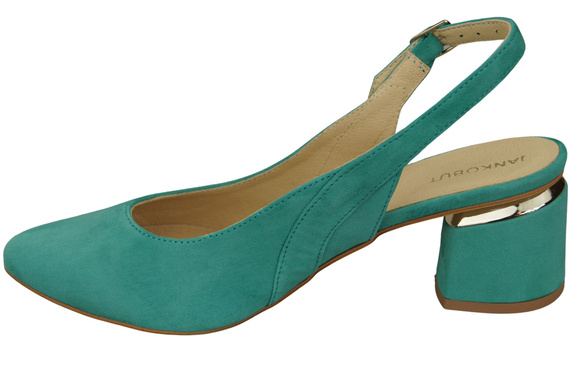 Damensandalen aus natürlichem Wildleder Türkis Eleganz und Komfort 196 von ElitaBut