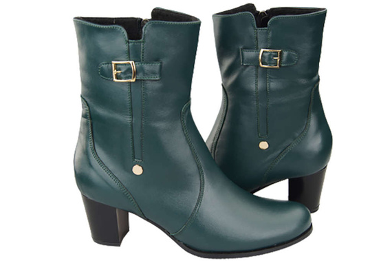 Damenschuhe Damenstiefel, warm, Naturleder, Malachite 882 von ElitaBut