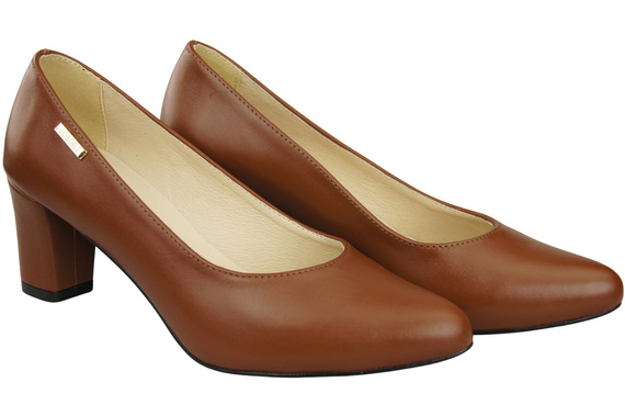 Klassische Glatt Damen Braun Naturleder Schuhe 213 ElitaBut