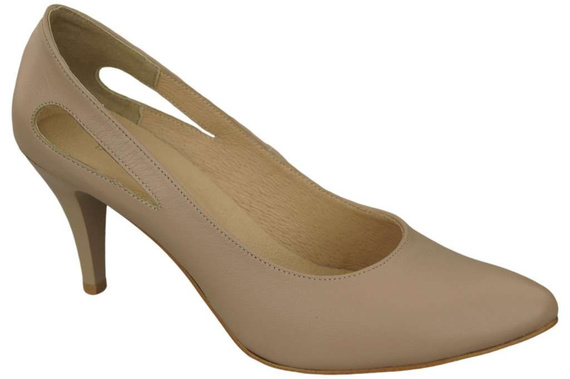Damenschuhe Cappuccino Grain Pumps, Naturleder 166 ElitaBut