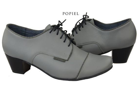 Schuhe Damenschuhe, Schnürschuhe, Naturleder, Grau 956 ElitaBut