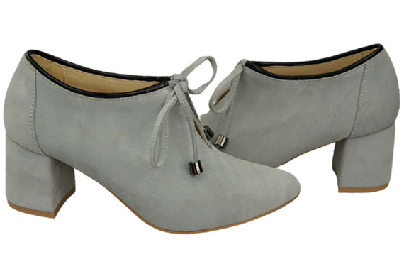 Damenschuhe Brogues Hellblau Naturveloursleder 183 ElitaBut