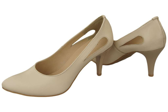 Damenschuhe Beige Pumps, Naturleder 166 ElitaBut
