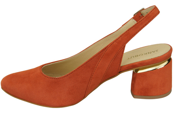 Damensandalen aus natürlichem Wildleder, ziegelrot, Eleganz und Komfort 196 von ElitaBut