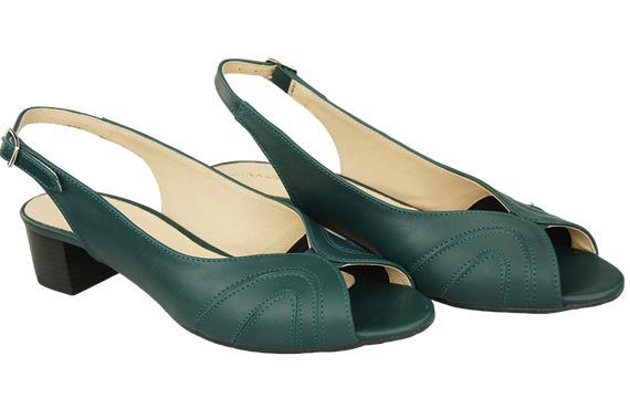 Damenschuhe Sandalen, Naturleder, Malachit 991 ElitaBut