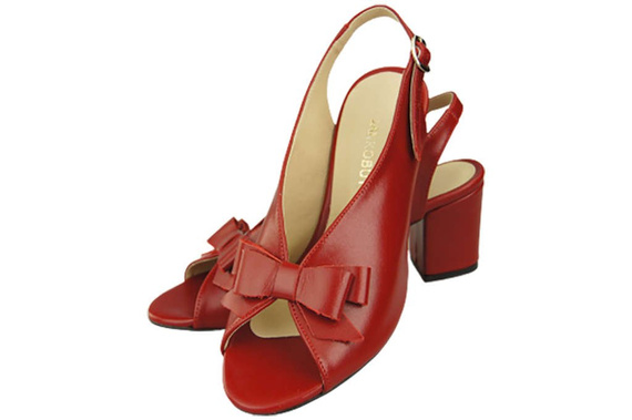 Damenschuhe Sandalen Rotes Naturleder Korn 148 L ElitaBut