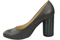 Damenschuhe Graphite Pumps Naturleder Bunter Zierabsatz 194 ElitaBut
