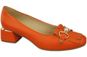 Damenschuhe Pumps verziert mit Fransen Orange Naturleder 195 ElitaBut
