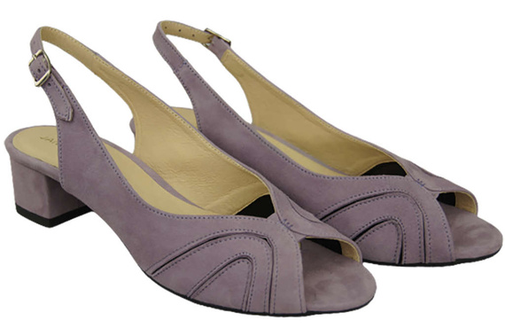 Damenschuhe Sandalen, natürliches Wildleder, Lila 991 ElitaBut