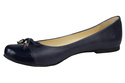 Damen-Ballerinas, Naturleder, Marineblau 895 ElitaBut