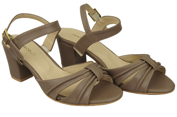 Damenschuhe Cappuccino Sandalen Naturleder 168 ElitaBut