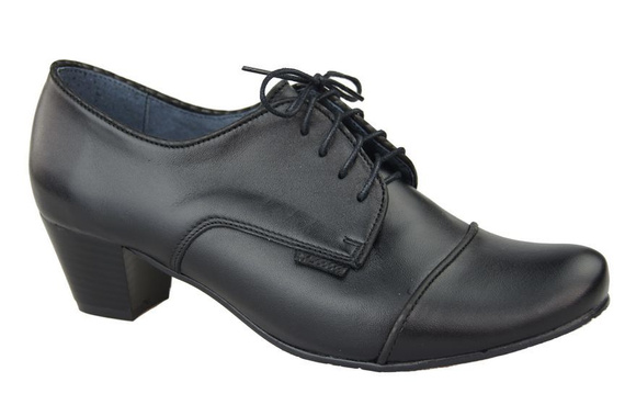 Schuhe Damenschuhe, Schnürschuhe, Naturleder, Schwarz 956 ElitaBut