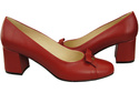 Damen Pumps mit Schleife Rot Naturleder und niedrigem Absatz 203 ElitaBut