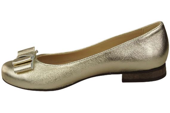 Damen Ballerinas Naturleder Gold 702 ElitaBut