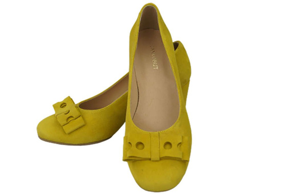 Damenschuhe Zitronenpumps Natürliches Wildleder 163 ElitaBut