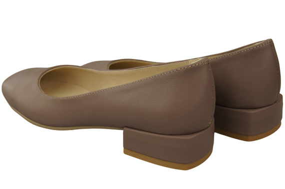 Bequeme Frauen Schuhe Cappuccino Dunkel Flats Natural Leder 204 ElitaBut