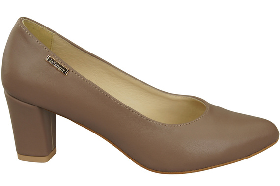 Klassische Glatt Damen Cappuccino Dunkel Naturleder Schuhe 213 ElitaBut