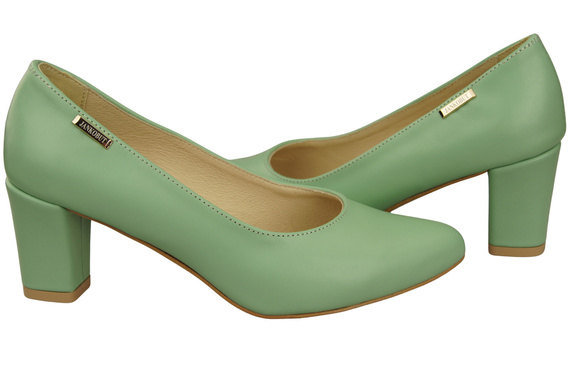 Klassische Glatt Damen Minze Naturleder Schuhe 213 ElitaBut