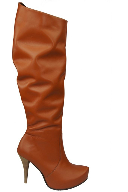 Damen-Plateaustiefel, Naturleder, Rot 120 ElitaBut