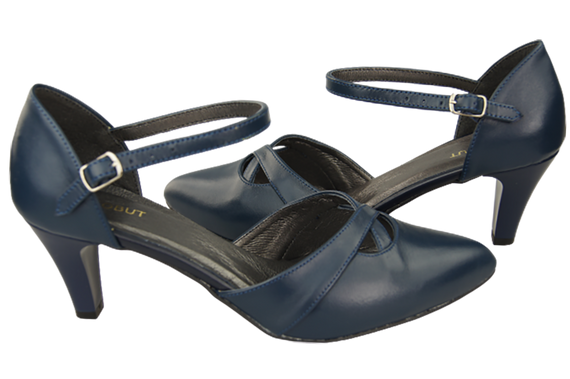 Damenschuhe Sandalen Marineblau Naturleder 151 ElitaBut