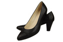Damenschuhe Pumps, Naturleder, Schuppenmotiv, Schwarz 927 ElitaBut