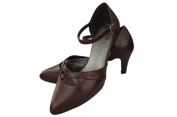 Damenschuhe Burgunderrote Sandalen, Naturleder 151 ElitaBut