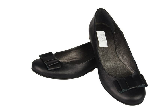 Damen Ballerinas, Naturleder, Schwarz 702 ElitaBut