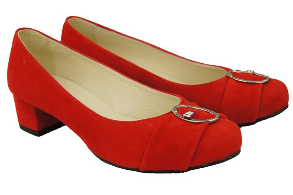 Damenschuhe Rot Naturleder Wildleder 135 ElitaBut