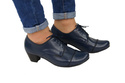Schuhe Damenschuhe, Schnürschuhe, Naturleder, Marineblau 956 ElitaBut