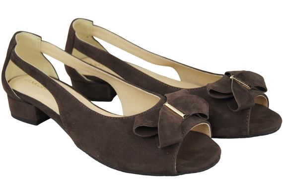 Schuhe Damen-Sandalen in Schokoladenbraun, natürliches Wildleder 994 Kombination aus Stil und Komfort ElitaBut