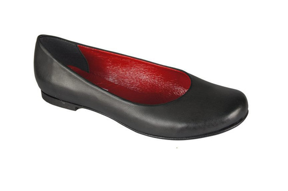 Ballerinas für Damen, Naturleder, Schwarz 650 ElitaBut
