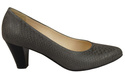 Damenschuhe Pumps, Naturleder, Schuppenmotiv, Grau 927 ElitaBut