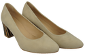 Damenschuhe Pumps Beige Natürliches Wildleder Dekorativer Absatz 158 von ElitaBut