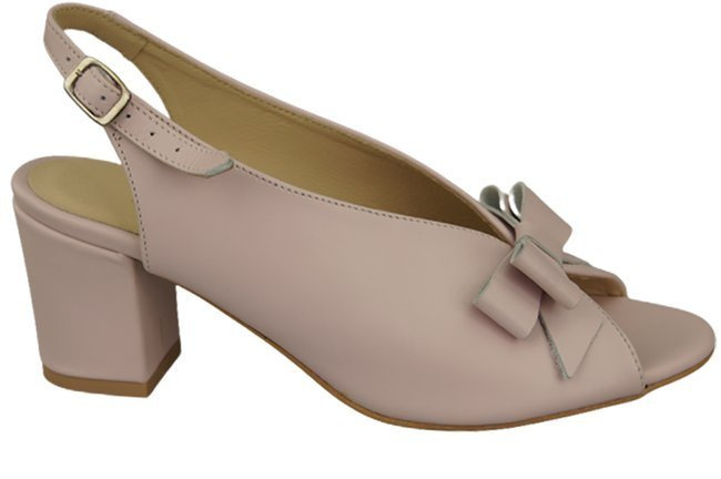 Damenschuhe Sandalen Pink Powder, natürliches genarbtes Leder, 148 L ElitaBut