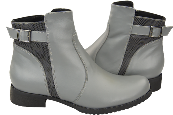 Winter-Damenstiefel, Naturleder, Grau 156 von ElitaBut