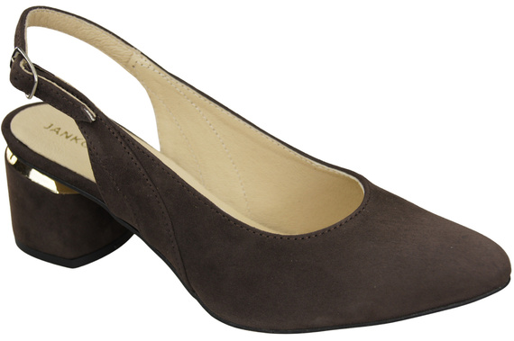 Damensandalen aus natürlichem Wildleder, Schokolade, Eleganz und Komfort 196 von ElitaBut