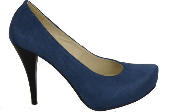 Damenschuhe Pumps Marineblaues natürliches Wildleder 644 ElitaBut