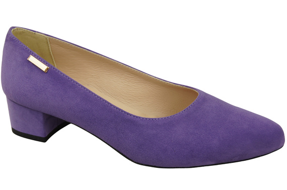Bequeme Damen-Schuhe Violett aus echtem Veloursleder 220 Z ElitaBut