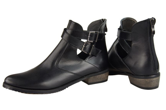 Damenstiefeletten, Naturleder, Schwarz 931 ElitaBut