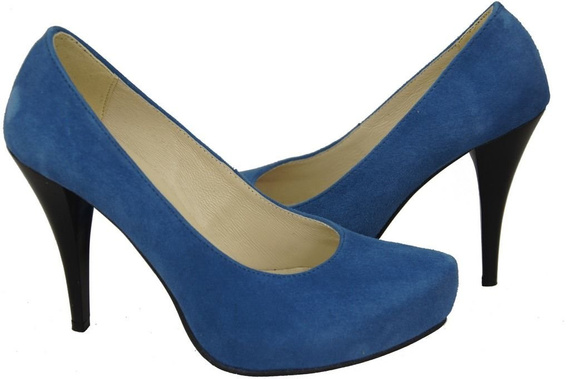 Damenschuhe Pumps Blaues natürliches Wildleder 644 ElitaBut