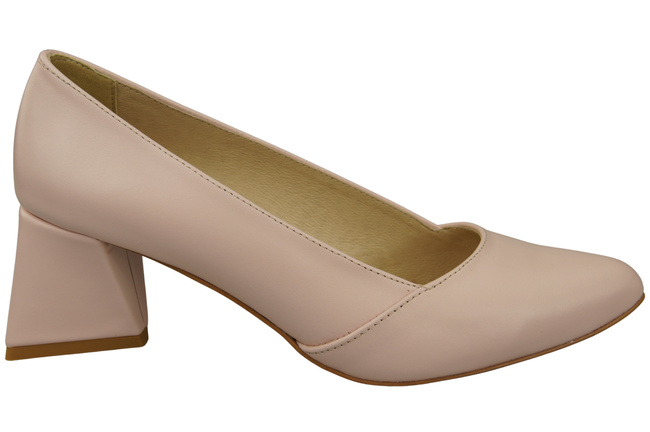 Damen Pumps Puderrosa Echtleder Spitz Zehen Absatz ElitaBut 221