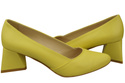 Damen Pumps Zitrone Echtleder Spitz Zehen Absatz ElitaBut 221