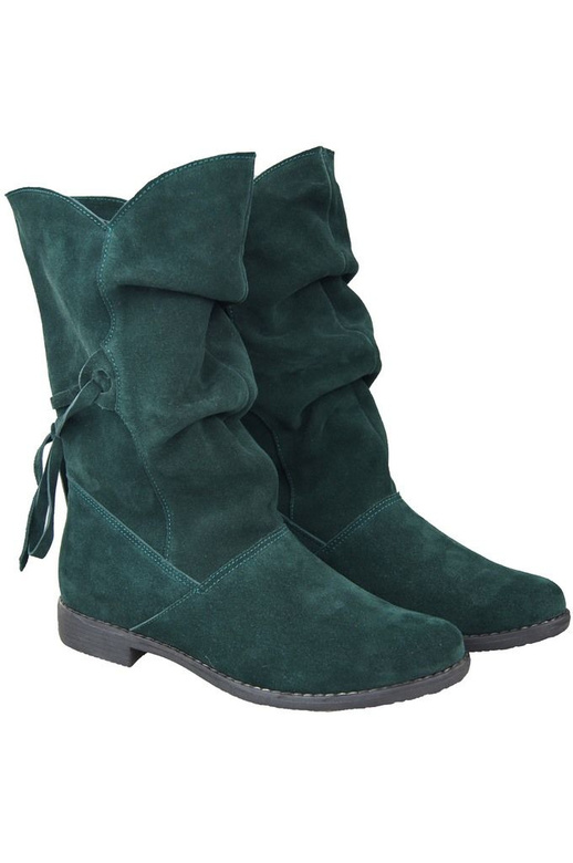 Damen-Winterstiefel, natürliches Veloursleder, Malachit 999 Z ElitaBut