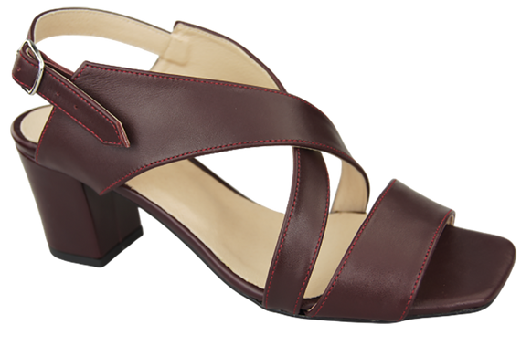 Damenschuhe Burgunderrote Sandalen, Naturleder 149 ElitaBut