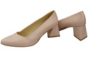 Damen Pumps Puderrosa Echtleder Spitz Zehen Absatz ElitaBut 221