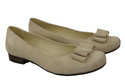 Damenschuhe Ballerinas Beige, Naturleder, Wildleder 126 ElitaBut